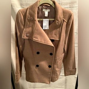 H&M tan pea coat.  Brand new! #coat